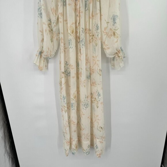 Gilligan & O'Malley Cottage Core Floral Vintage Nightgown smocked hooded medium - Picture 5 of 16